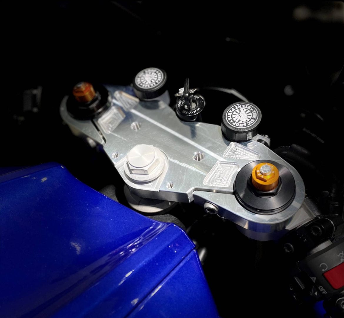 Yamaha R7 triple clamp for stunts