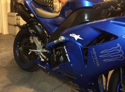 Blue ZX10R with race rails