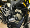 Impaktech Honda F4i front stunt pegs yellow black knurled pegs for streetbike stuntbike superbike