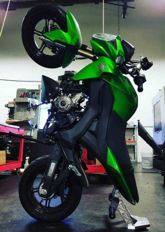 Impaktech Kawasaki Z125 12 bar step plate subcage mini bike pit bike green black