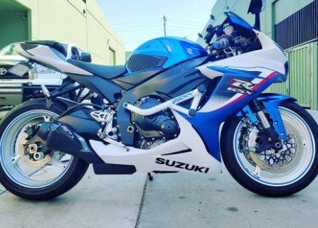 Impaktech Race Rails Street Cage Suzuki GSXR 600 750 1000 blue white