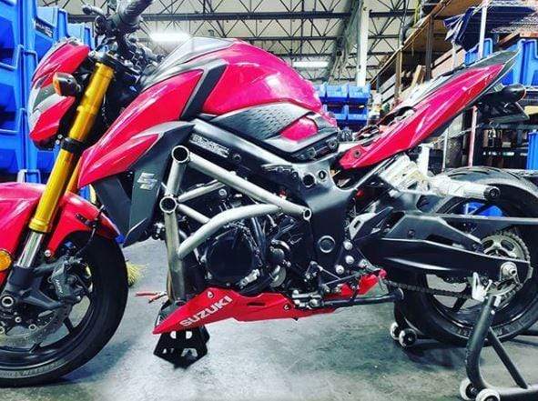 Impaktech crash cage and subcage for Suzuki GSXS 750 not GSXR red black silver