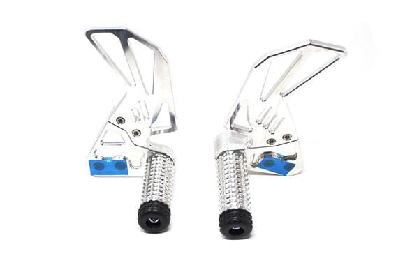 Kawasaki Z125 stunt pegs rearsets silver