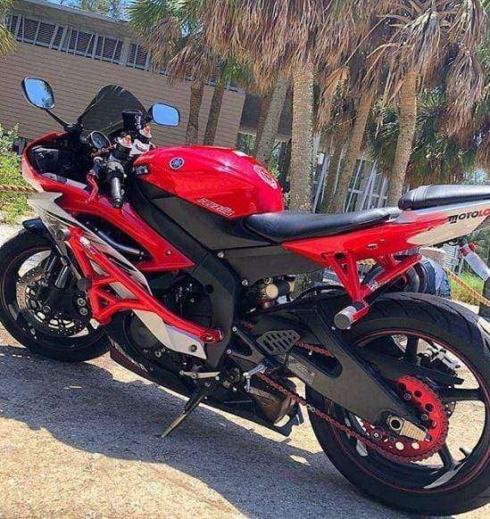 New Breed Stunt Parts stunt cage crash cage and subcage red black Yamaha R6 R6R R6S R1