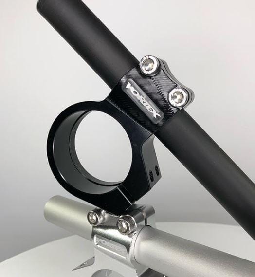 Vortex Racing black and silver clip ons clip-ons