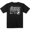 Icon Motosports t-shirt 01-A black shirt white letters