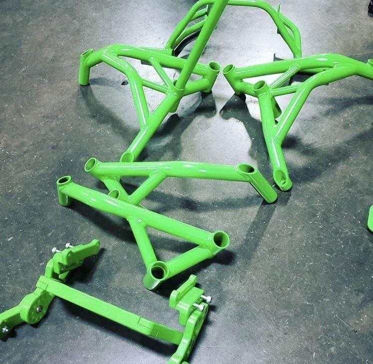 Kawasaki Green crash cage Impaktech zx6r 636 2013-2019 kawi green lime color stunt cage