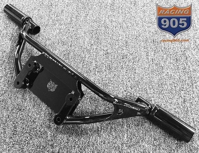 09-14 Yamaha R1 subcage rear stunt pegs by Racing 905