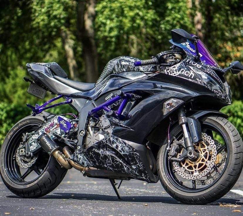 kawasaki ninja purple and black