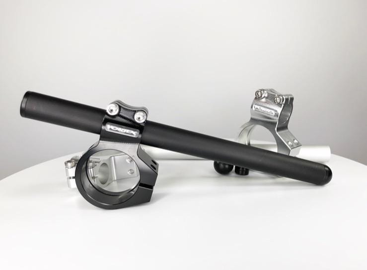 silver and black handlebar clipons Vortex Racing F4i 600rr GSXR ZX6R ZX10R R6 R1