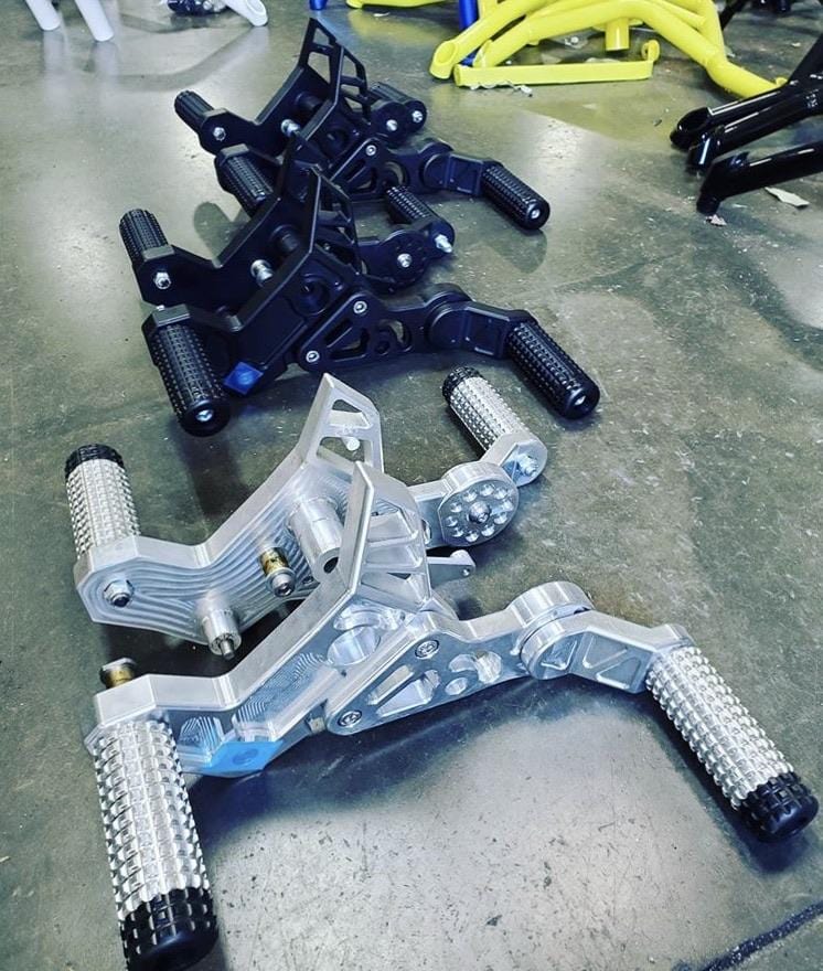 Honda Grom stunt pegs front rearsets billet aluminum stunt parts Impaktech