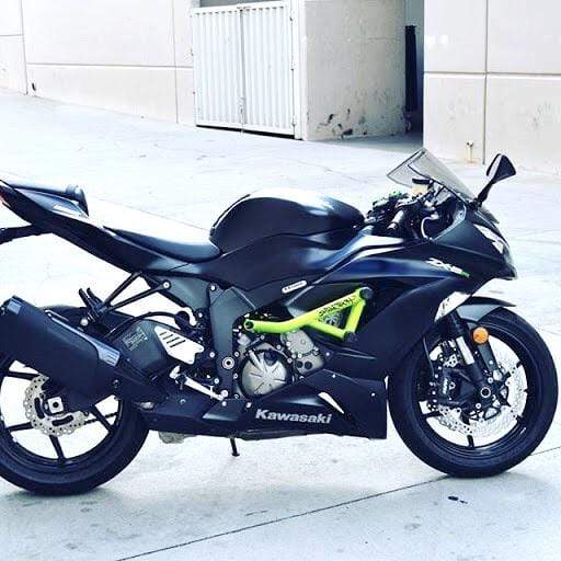 Kawasaki zx6r zx636 race rails by Impaktech