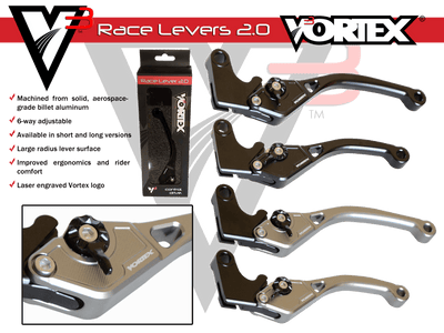 Vortex V3 brake levers for sportbikes short and full length