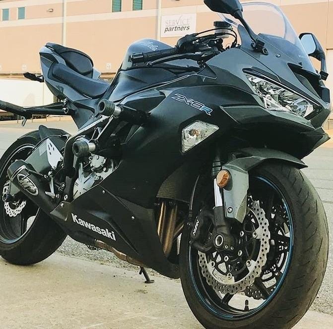 New Breed stunt parts 2019 Kawasaki zx6r 636 ITX4 cage Kawi ZX6R shock absorbing sliders M4 exhaust