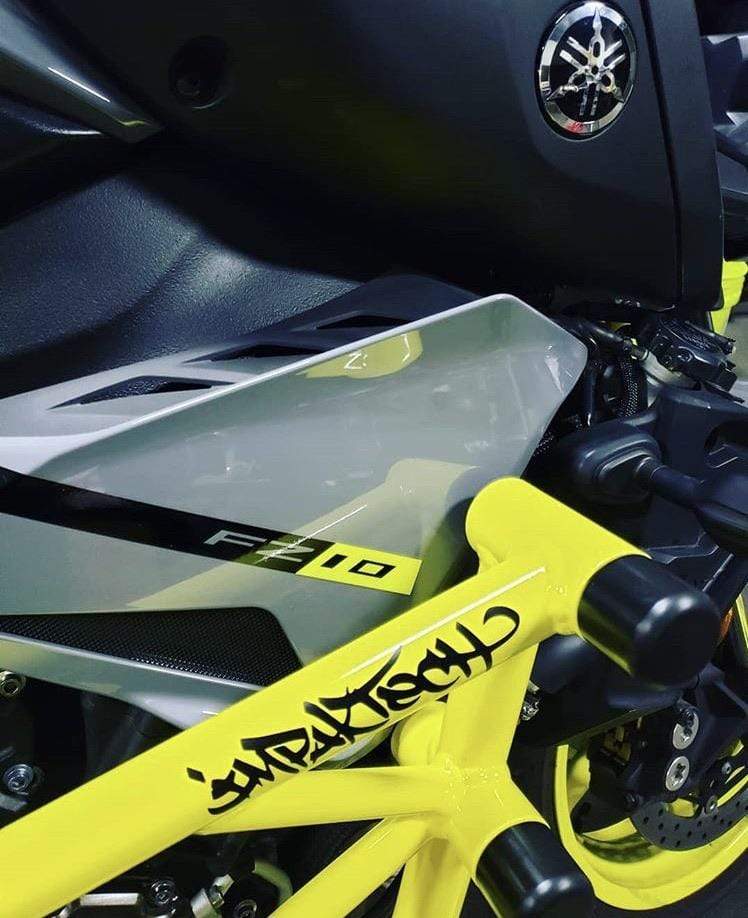 FZ10 engine cage Impaktech USA yamaha yellow