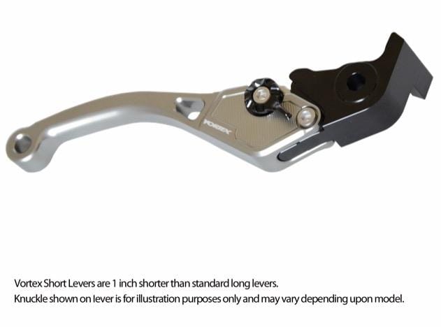 Vortex shorty brake lever silver titanium