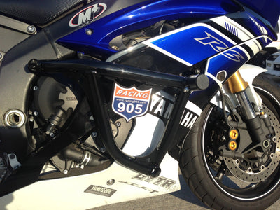 blue R6 with cage and M4 exhaust