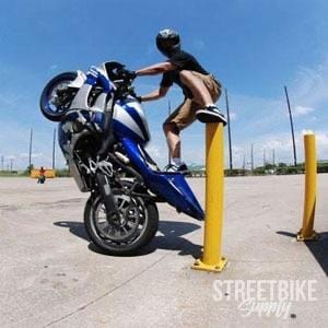 Eric EAC foot stall Brembo master houston motorcycle stunts