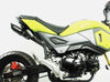 Toce exhaust right side view yellow Honda Grom 2017 2018 2019 2020