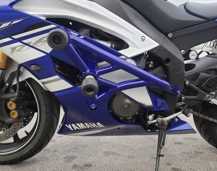 Illusion Royal Blue 2006 Yamaha R6 2013-2019 New Breed Stunt Parts ITX4 crash cage left side