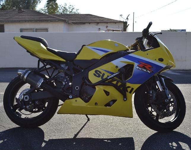 04-05 GSXR crash cage yellow