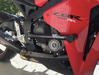 right side Honda 1000rr race rails red and black
