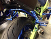 Honda F4i subcage Impaktech CBR 600 blue stunt pegs