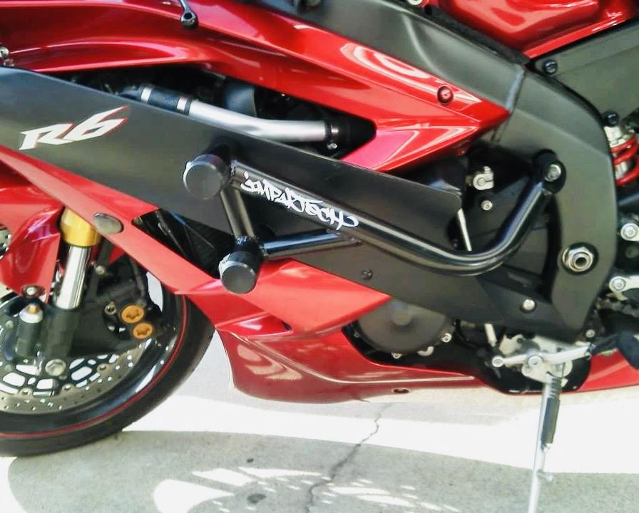 Impaktech race rails Yamaha R6 R6R red