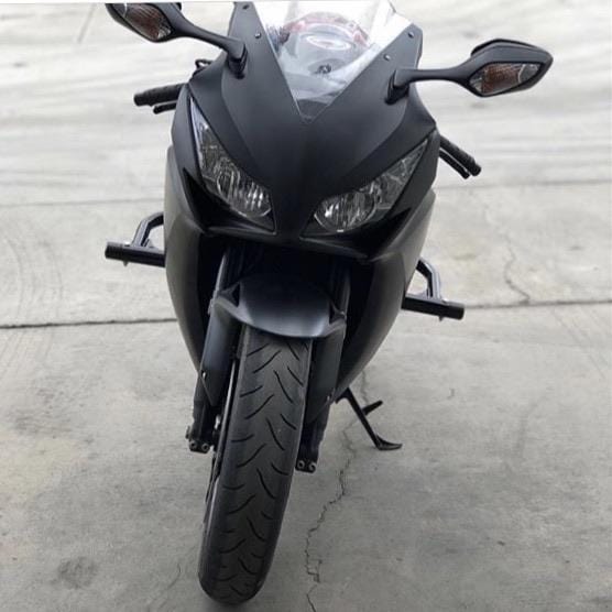 front view of Racing 905 race rails on Honda cbr 1000rr