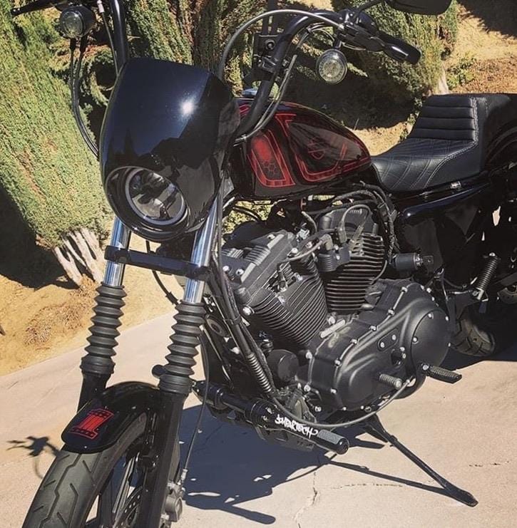 Sportster 1200 stunt cage highway bars Impaktech sliders