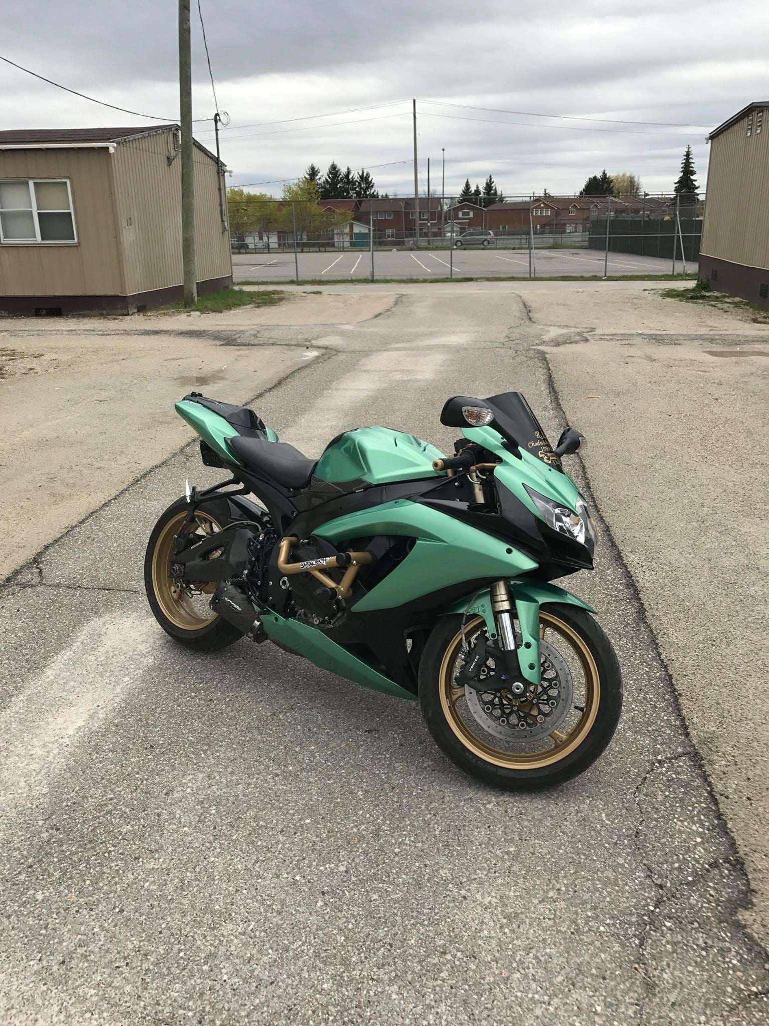 gold race rails by Impaktech SUZUKI GSXR