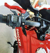 ez pull clutch lever on ducati 939sp by Impaktech USA red black lever