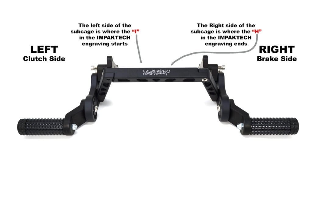 black subcage rear stunt pegs Impaktech