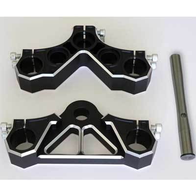 HD Sportster Triple Clamps Dyna FXR - Impaktech Octogrip Triples Harley Davidson